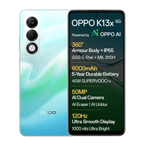 OPPO K13x 5G (Breeze Blue, 6GB+128GB)