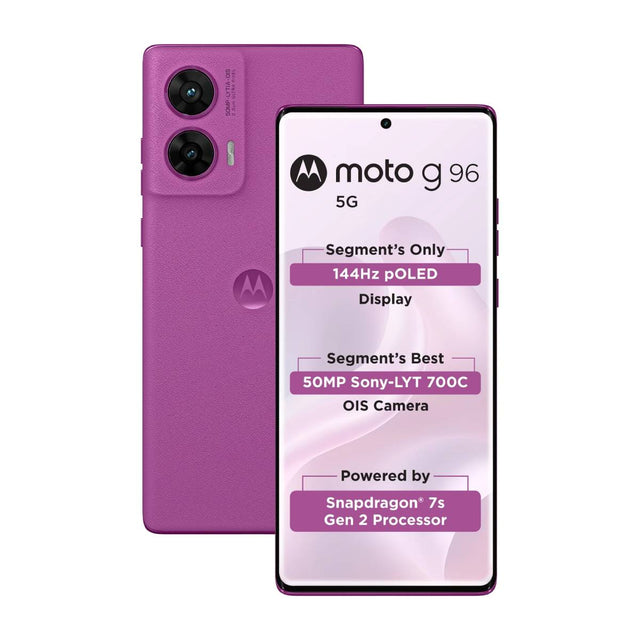 Motorola G96 (Cattleya Orchid, 8GB+256GB Storage)