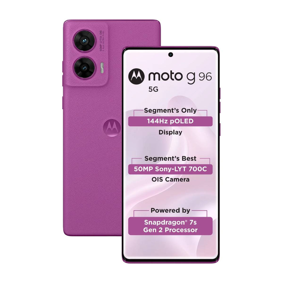 Motorola G96 (Cattleya Orchid, 8GB+128GB Storage)