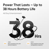 realme Buds Wireless 5 ANC Neckband 38H Playback (Midnight Black)