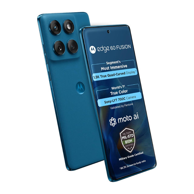 Motorola Edge 60 Fusion 5G (Mykonos Blue, 12GB + 256GB Storage)