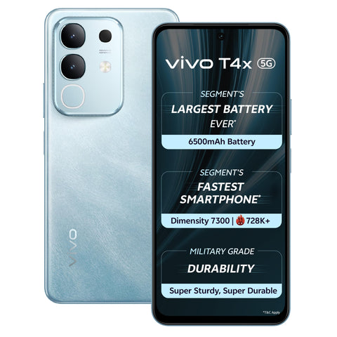 Vivo T4X 5G (Marine Blue, 8GB+128GB)