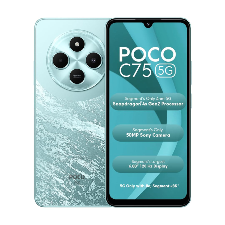 POCO C75 5G (Aqua Bliss, 4GB+64GB)