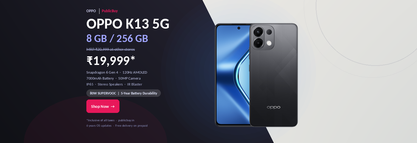 OPPO K13 5G Prism Black, 8GB+256GB