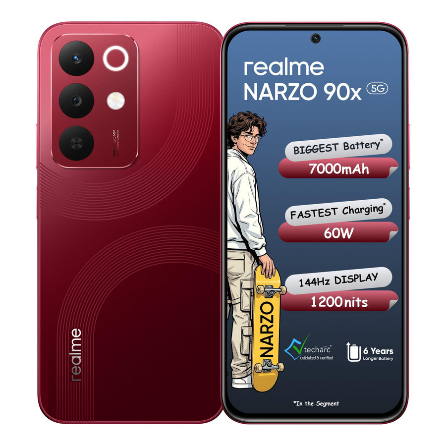realme NARZO 90x 5G (Maroon Red, 6GB+128GB)